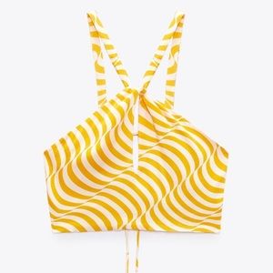 ZARA PRINT CROP TOP